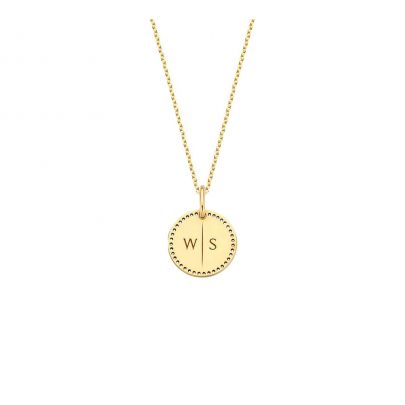 Just Franky gouden Identity ketting met twee letters