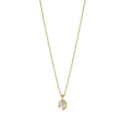 Georg Jensen 18 kt. geelgouden Mercy ketting met diamant, 20001084