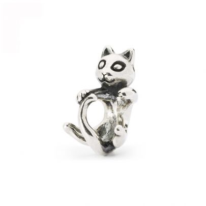 Trollbeads zilveren bedel Vrolijke kat, TAGBE-20242 Zilver Trollbeads