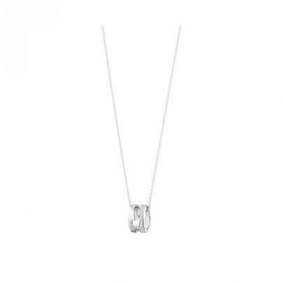 Georg Jensen 18 kt. witgouden Fusion ketting 45 cm., 10016424