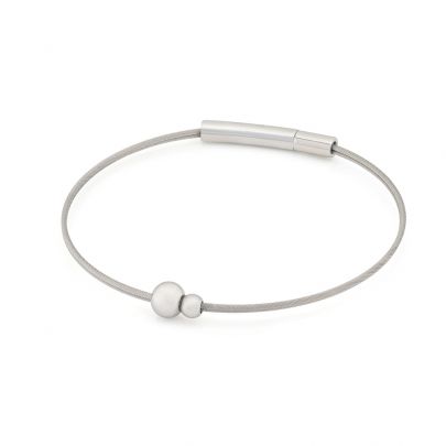 Clic edelstalen Thinking of You armband met bolletjes 18 cm., A710B18 Edelstaal Clic by Suzanne