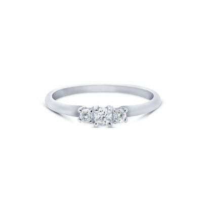 Miss Spring witgouden Trinity ring met diamant, MSR586WG-56 Goud Miss Spring