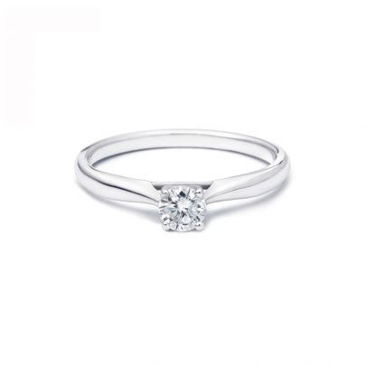 R&C witgouden Faye solitairring met diamant, RIN2124-008-54