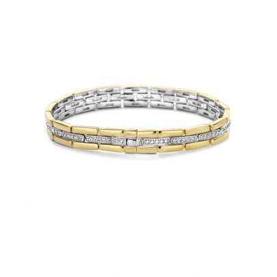 Ti Sento goud op zilveren armband met zirkonia, 23002ZY Zilver Verguld zilver