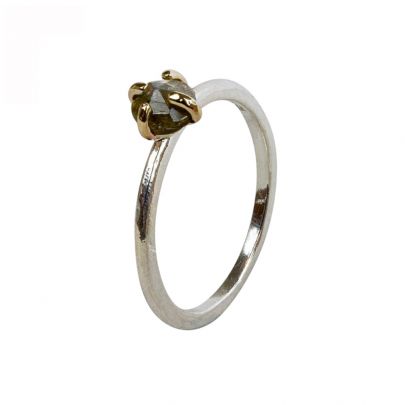 Jéh Jewels zilveren/geelgouden ring met labradoriet, 20985-54, 20985-54