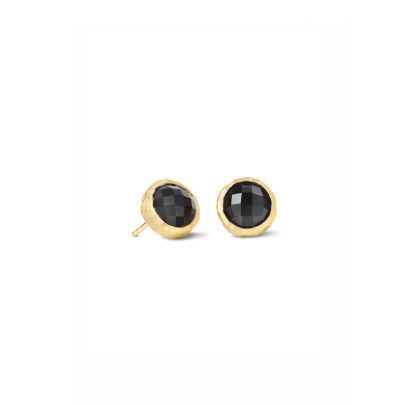 Casa Jewelry goud op zilveren Amalfi oorknoppen met onyx, TN.9000.00