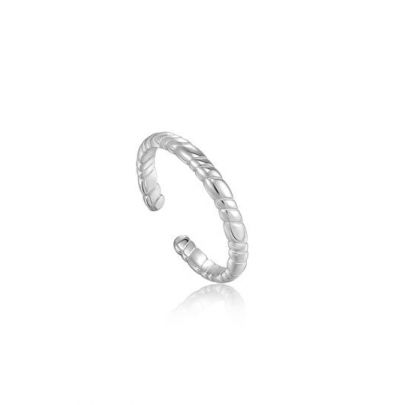 Ania Haie zilveren Smooth Twist Thin ring, R038-01H