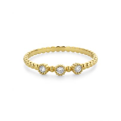 Miss Spring geelgouden Duchess ring met diamant, MSR741-DI-54 Goud Miss Spring