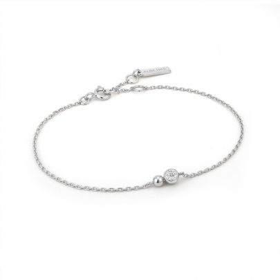 Ania Haie zilveren Orb Sparkle armband met zirkonia 16,5 - 18,5 cm., B045-01H-CZ Zilver Ania Haie