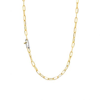 Ti Sento goud op zilveren closed forever ketting 48 cm.