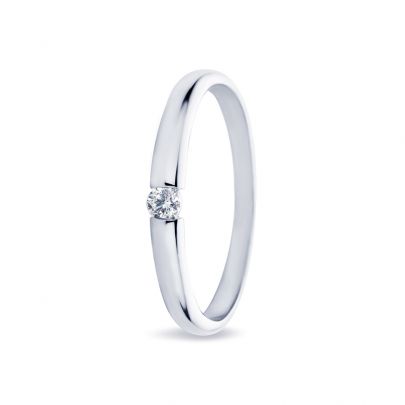 Miss Spring witgouden Bibi ring met diamant, MSR522WG-50 Goud Miss Spring