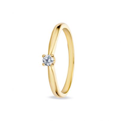 Miss Spring geelgouden Max ring met diamant, MSR525GG-55 Miss Spring