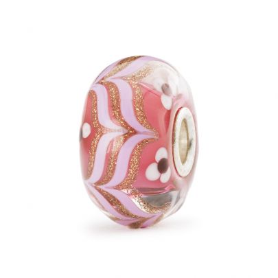 Trollbeads zilveren glasbedel Bloemenpad - Special Edition, TGLBE-20408 Zilver Glas Trollbeads