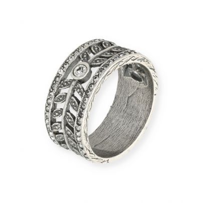 Timeless Classics by GL zilveren blaadjesring met zirkonia, 15509-58