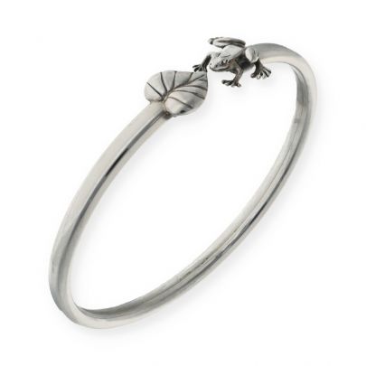 Timeless Classics by GL zilveren bangle met kikker en blad, 54816