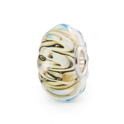 Trollbeads glasbedel Stille lagune, TGLBE-20419 Zilver Glas Trollbeads