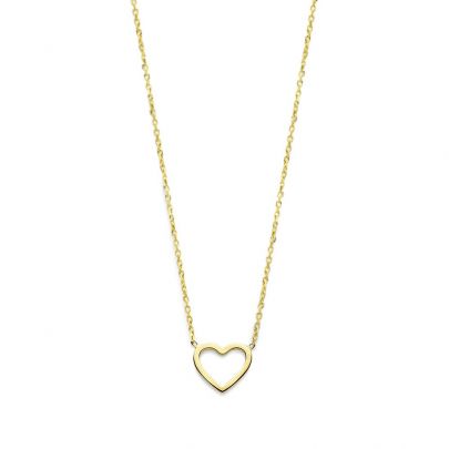 Just Franky geelgouden Iconic Heart ketting 40 - 42 cm.