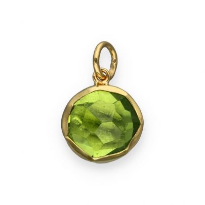 Margoni 18 kt. geelgouden/zilveren hanger met groene peridot Goud Zilver Margoni