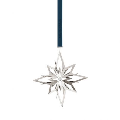 Georg Jensen palladium plated kerstster met zirkonia, 10020387 Edelstaal Georg Jensen