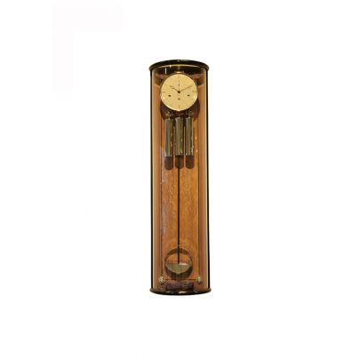 Snaarregulateur Kieninger met Westminster slagwerk, 2565-93-02 Chroom Glas Hout Piano zwart gelakt Wortelnoten Kieninger