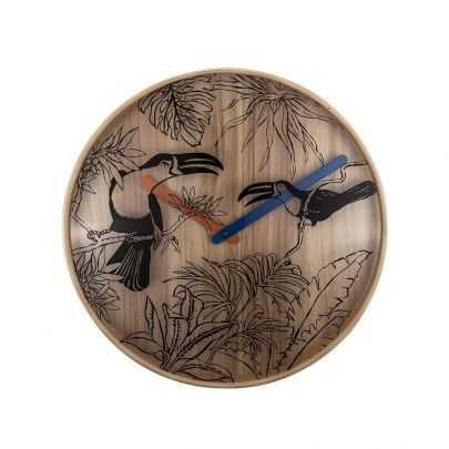 Nextime tropical birds wandklok met quartz-uurwerk