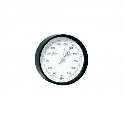 Barigo zwart chromen barometer